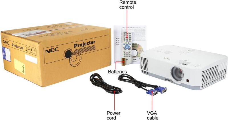 New NEC ME331X XGA 3LCD (1024 x 768) 3300 Lumens LCD Projector 12,000:1