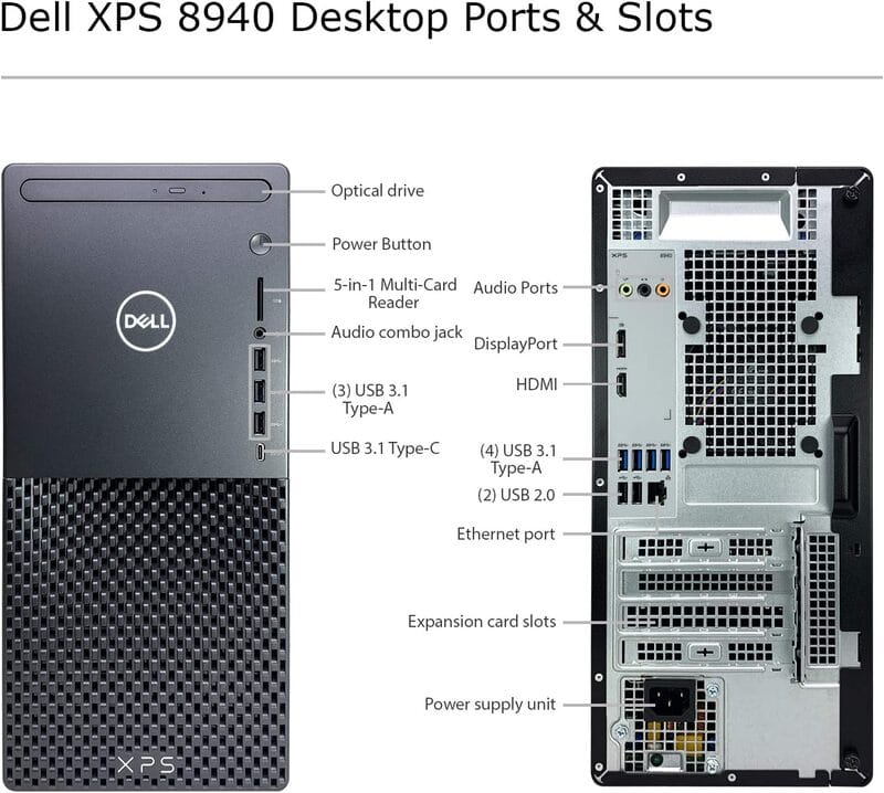 Dell XPS 8940 Tower i7-11700 3.5GHz-4.9GHz 16GB 256GB SSD WIFI